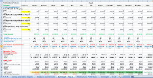 Spreadsheet Business Plan with Sales Forecast for Starting a Bookkeeping Business