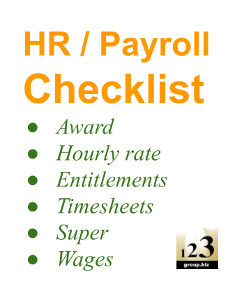 Payroll Courses Xero, MYOB, QuickBooks Online Training - HR, Award, Timesheets support, compliance, advice - 123 Group