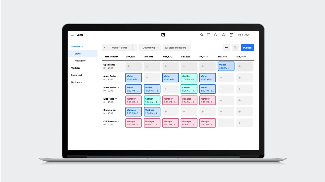 Square Team Rostering & Scheduling Workforce Management Software Training Courses